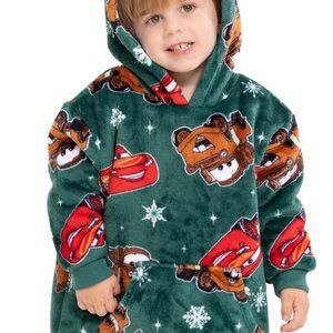 Disney Pixar Cars Toddler Boys cozy hoodie with faux shearling lining size 5T